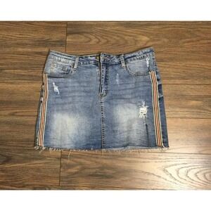 Angek Kiss Y2K Denim skirt‎ XL